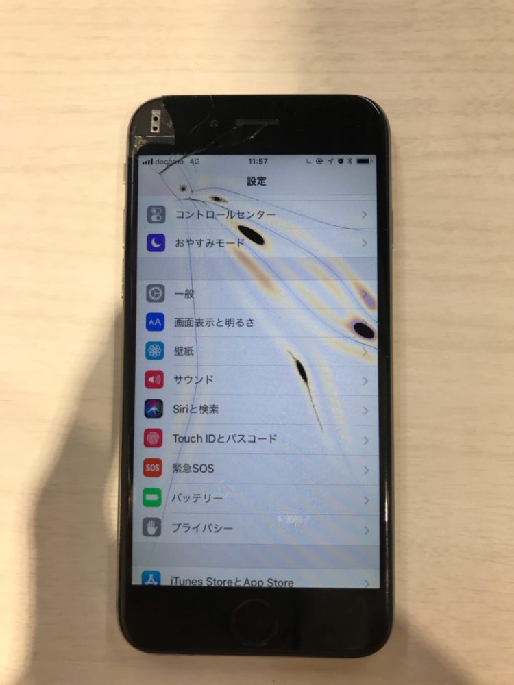 iPhone6　画面・液晶損傷画像