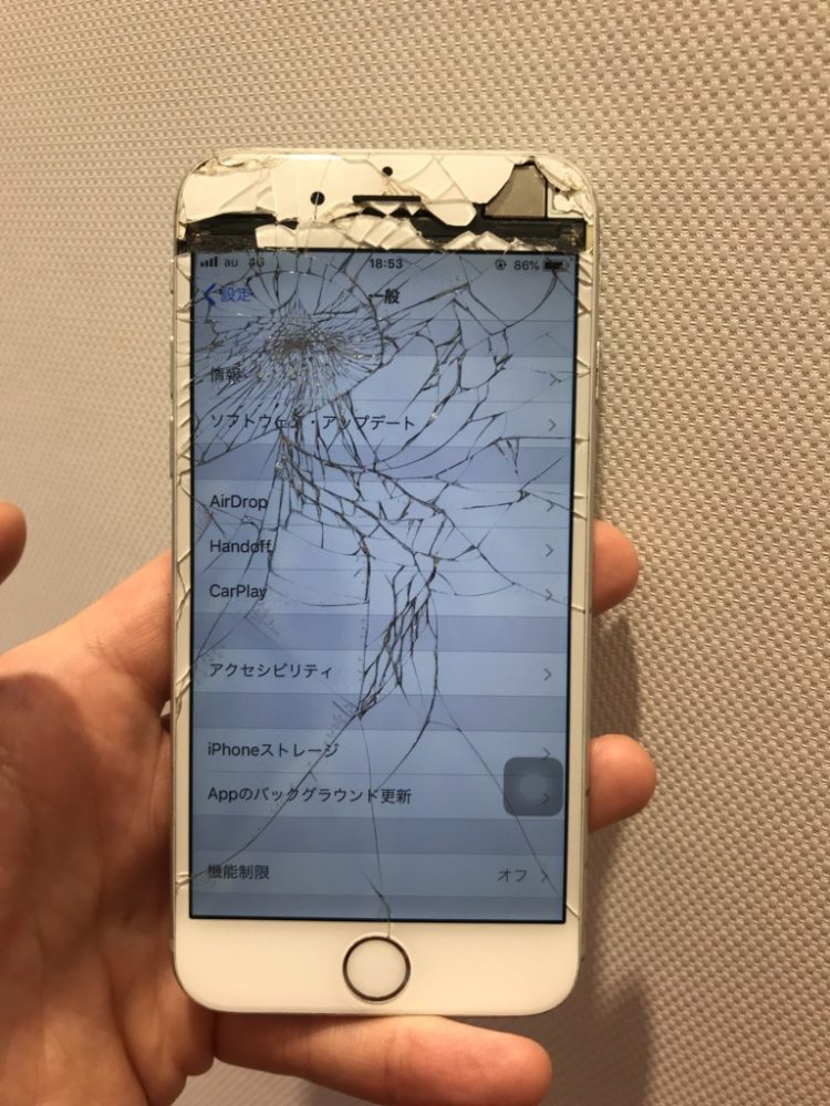 iPhone6splus　ひび割れ画像