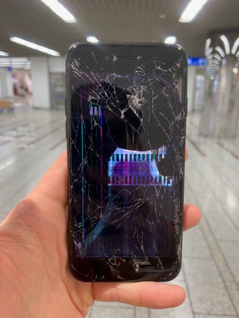 iPhone7　液晶崩壊