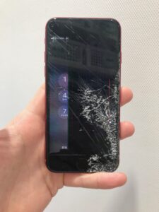 iPhone8　液晶崩壊